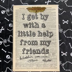 I Get by With My Friends Dictionary Art Sign